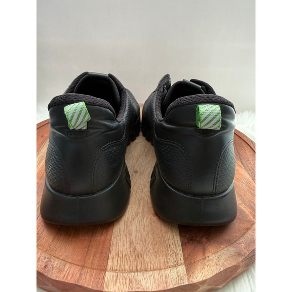 ECCO Gruuv Men\'s Black Green Leather Sneakers EU‎ 46 US 12-12.5 main image 6